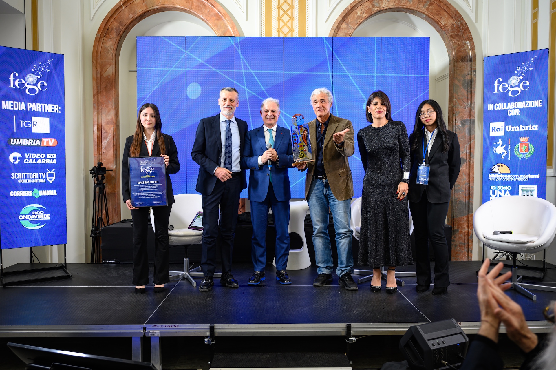 FEGE-2025 - premiazione a Massimo Giletti